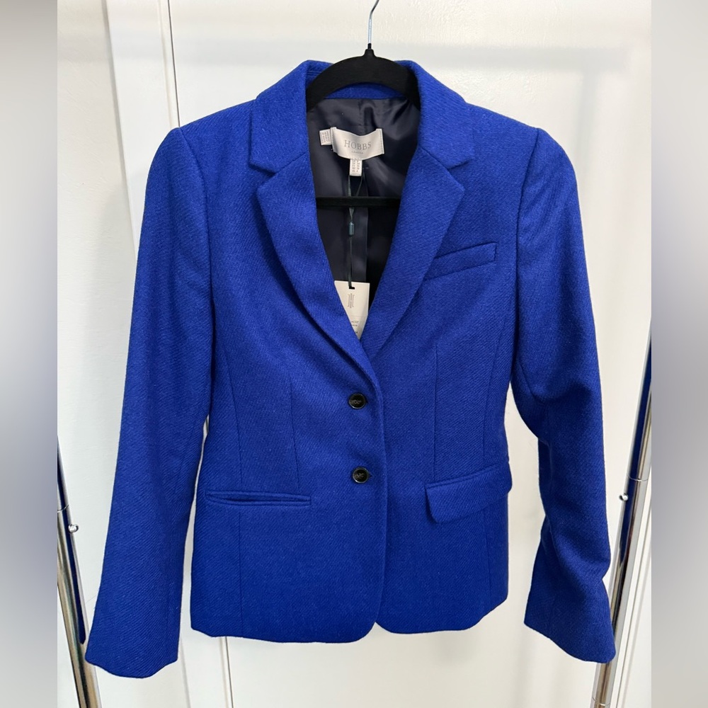 Royal Blue Tailored Blazer with Notched Lapels